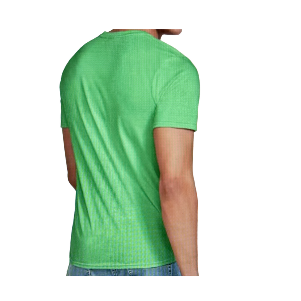 Best Dad No. 1 T-Shirt - Heather Irish Green Back (L)