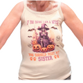 If You Think I Am A Witch Tank Top - Cream Ribbed (L)