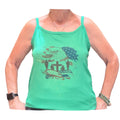 Patriotic Eagle Tank Top - Mint Green Ribbed (XXL)
