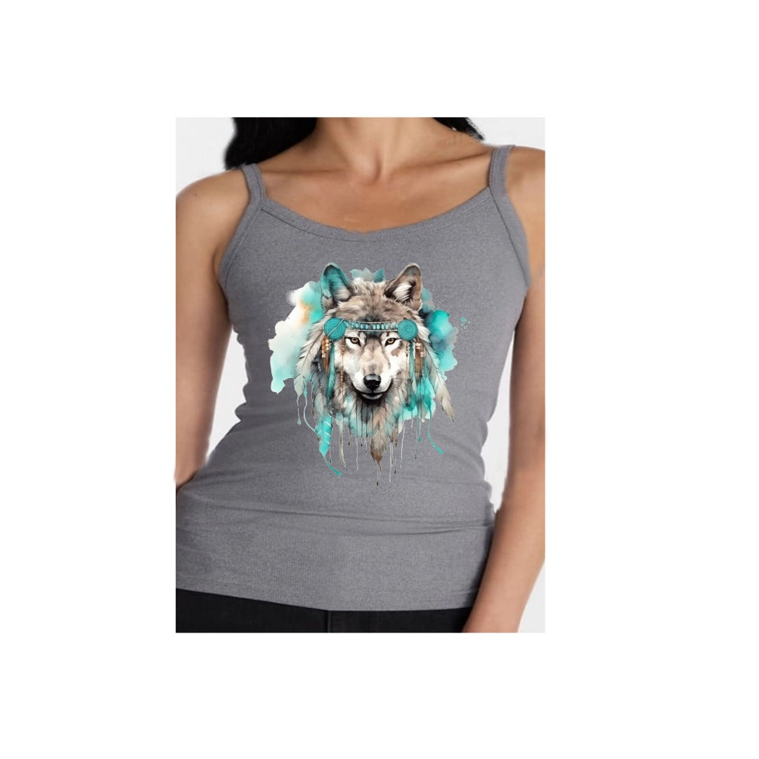 Feathered Wolf Tank Top
