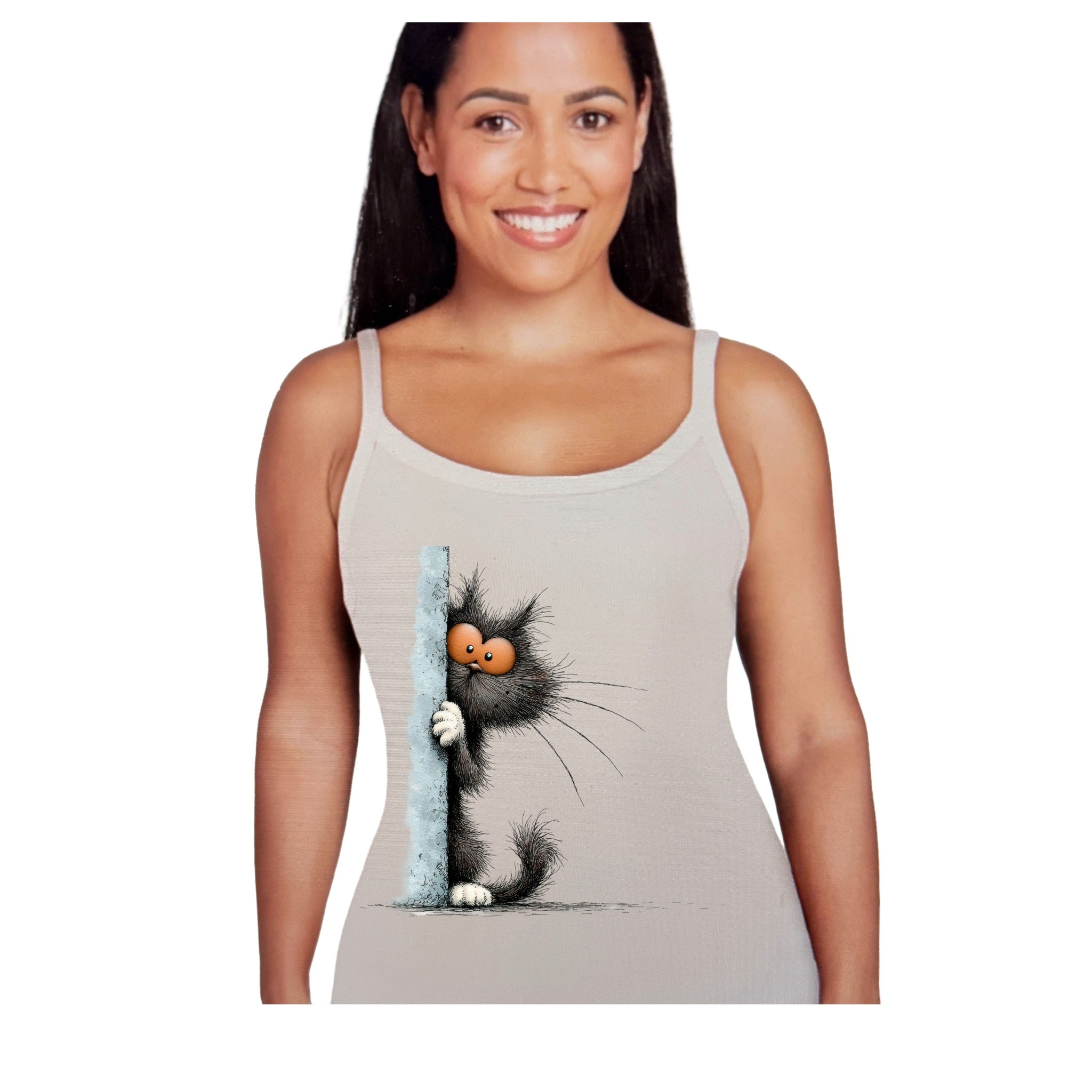 Hiding Black Cat Tank Top